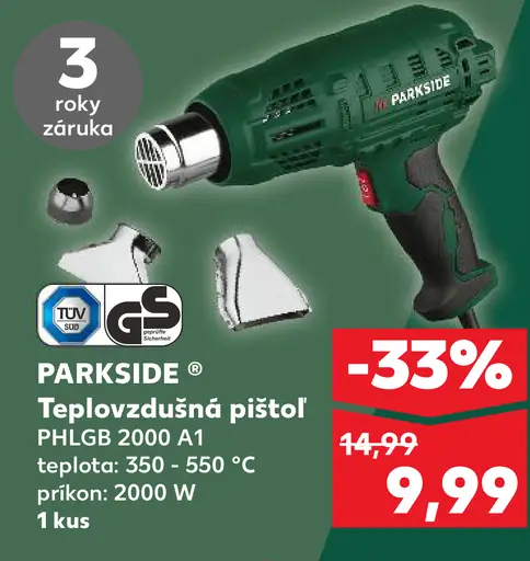 PARKSIDE Teplovzdušná pištoľ PHLG 2000 A1