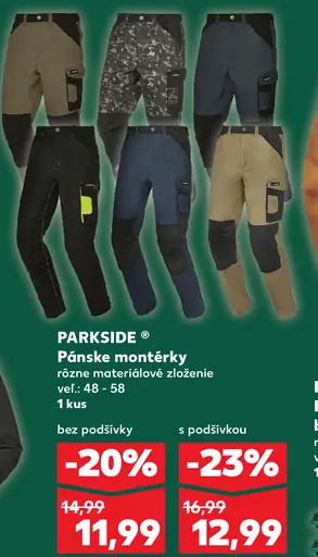 Parkside pánske montérky