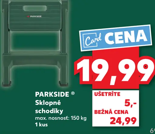 Parkside Umelohmotné sklopné schodíky