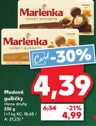 Marlenka medové guľôčky