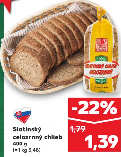 K-Classic Slatinský celozrnný chlieb