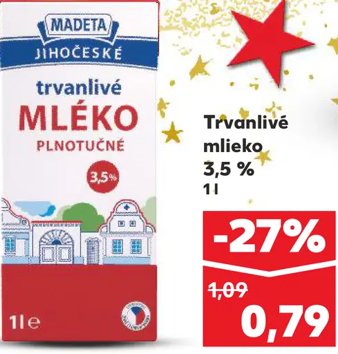 Madeta Mlieko plnotučné