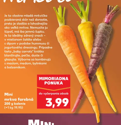 Mini mrkva farebná