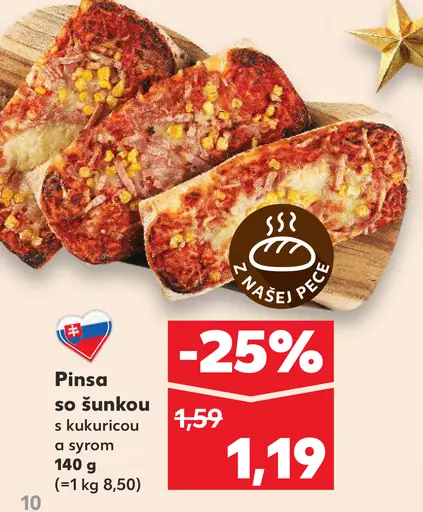 Pinsa so šunkou a syrom