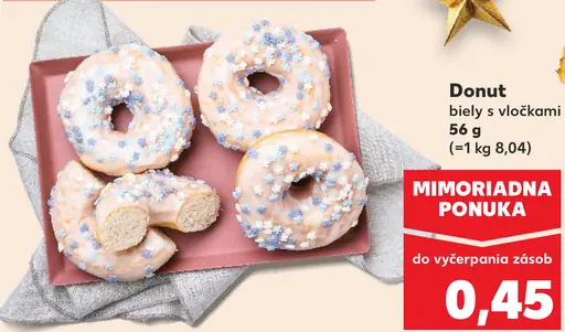 Donut biely s vločkami