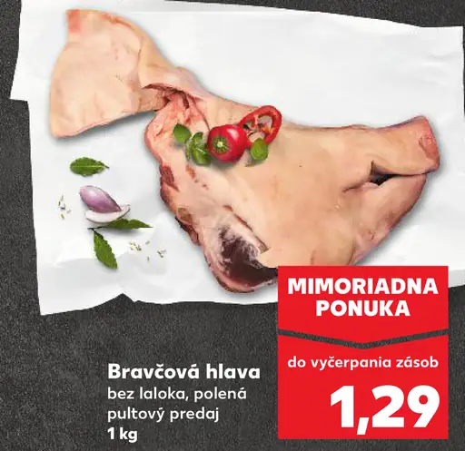 Bravčová hlava bez laloka, polená