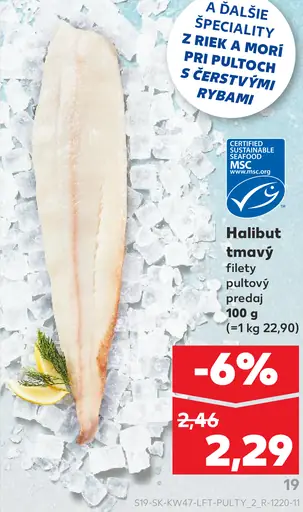 Halibut tmavý filety