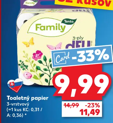 Toaletný papier 3-vrstvový