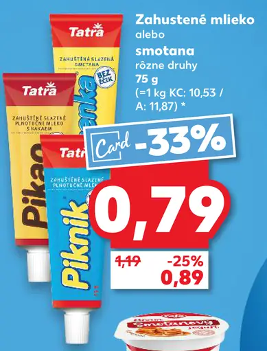 Tatra Zahustené mlieko alebo smotana