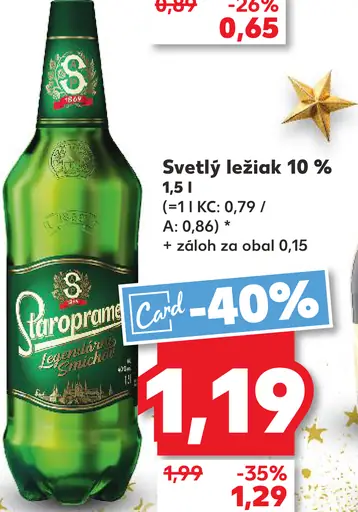 Staropramen Svetlý ležiak 10 %