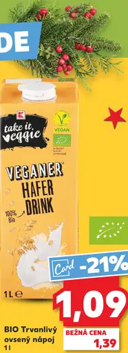 K-take it veggie Trvanlivý ovsený nápoj