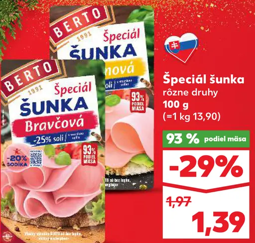 Berto Špeciál šunka bravčová