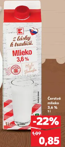 Z lásky k tradícii. Mlieko 3,6% čerstvé