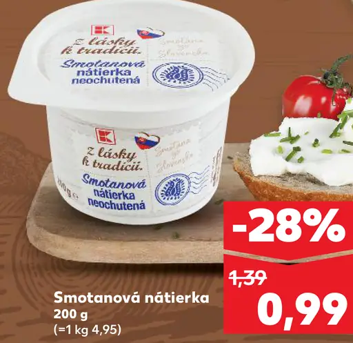 Z lásky k tradícii Smotanová nátierka neochutená