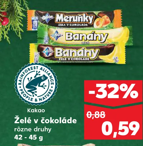 Merunky Banány Želé v čokoláde