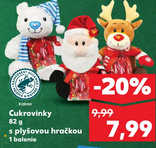 Cukrovinky s plyšovou hračkou