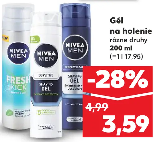 Nivea Men Gél na holenie