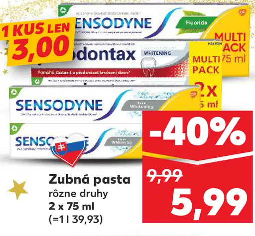 Sensodyne zubná pasta