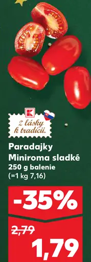 Paradajky Miniroma sladké
