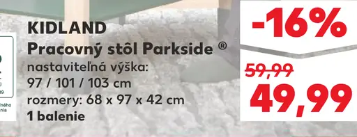 Kidland Pracovný stôl Parkside