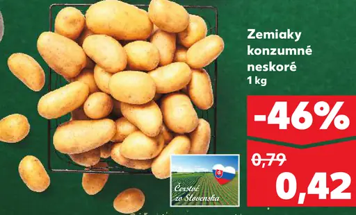 Zemiaky konzumné neskoré neprané