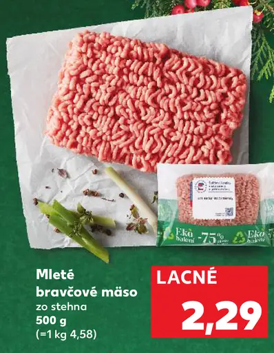 Mleté bravčové mäso