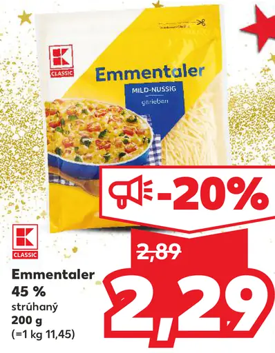 Emmentaler strúhaný