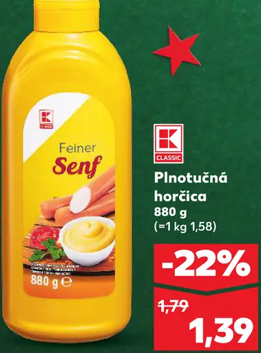 K-Classic Plnotučná horčica