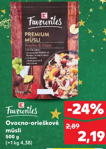 Favorites Ovocno-orieškové müsli