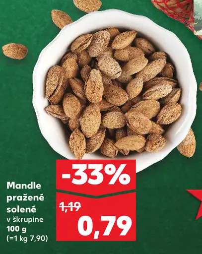 Mandle pražené solené