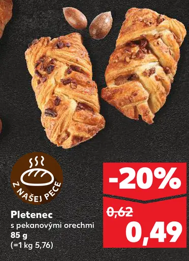 Pletenec s pekanovými orechmi