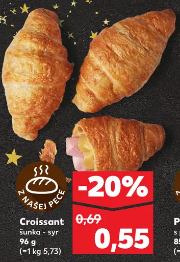 Croissant šunka - syr