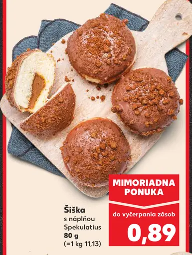 Pečivo Šiška s náplňou Spekulatius