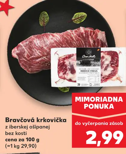 Bravčová krkovička z iberskej ošípanej bez kosti