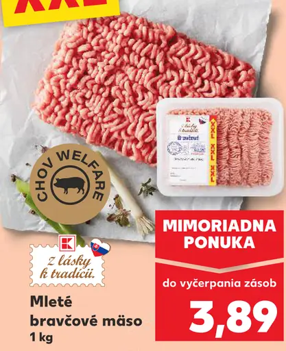Mleté bravčové mäso XXL