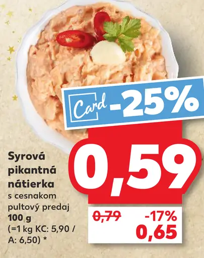 Syrová pikantná nátierka