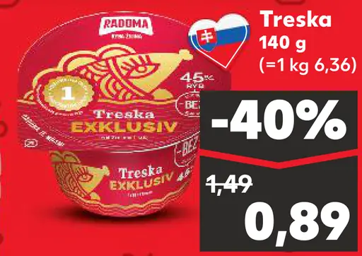 Ryba Žilina Treska exclusive
