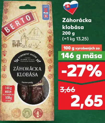 Berto Karpatská klobása