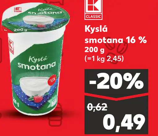 K-Classic Kyslá smotana 16%