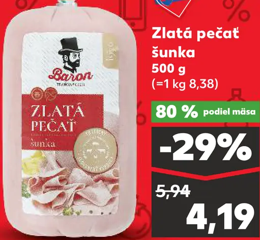 Zlatá pečať šunka