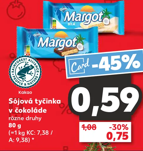 Margot Sójová tyčinka v čokoláde