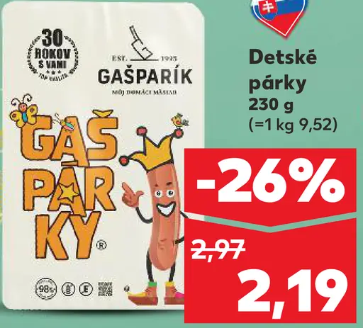 Gašparík Detské párky