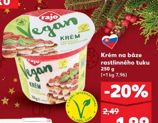 Rajo Krém na báze rastlinného tuku