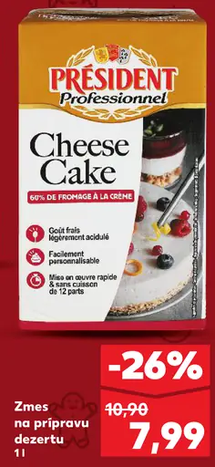 Président Cheese Cake Zmes na prípravu dezertu