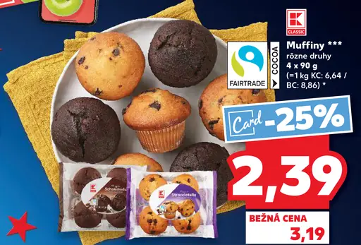 Muffiny rôzne druhy