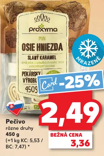 Proxima osie hniezda slaný karamel máč mrazené pečivo
