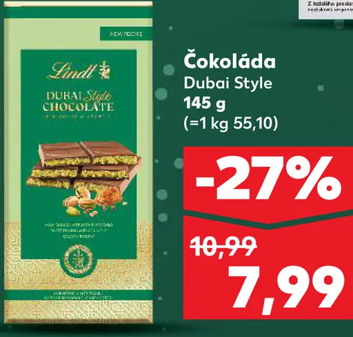 Lindt Čokoláda Dubai Style