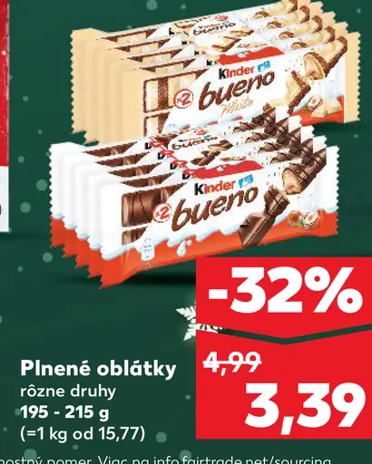 Kinder Bueno plnené oblátky