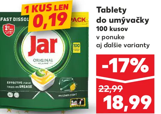 Jar Tablety do umývačky