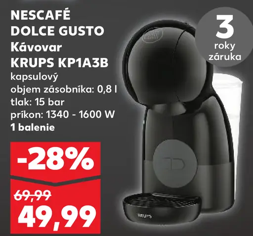NESCAFÉ DOLCE GUSTO Kávovar KRUPS KP1A3B